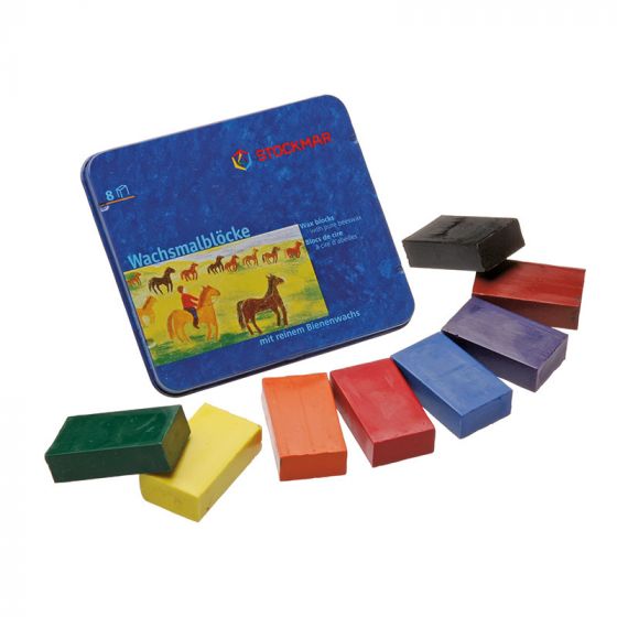 Beeswax Crayons 8 Blocks + 8 Stick in Bamboo Box by Apiscor 3yrs+ — My  Playroom