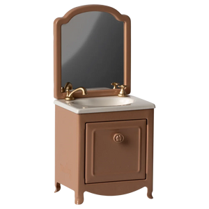 Sink dresser with mirror, Mouse - Dark powder