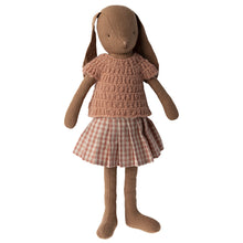 Load image into Gallery viewer, Bunny size 3, Chocolate brown, Knitted shirt and skirt
