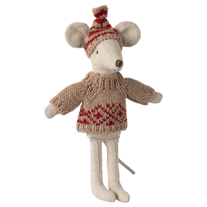 Knitted sweater and hat, Mum mouse