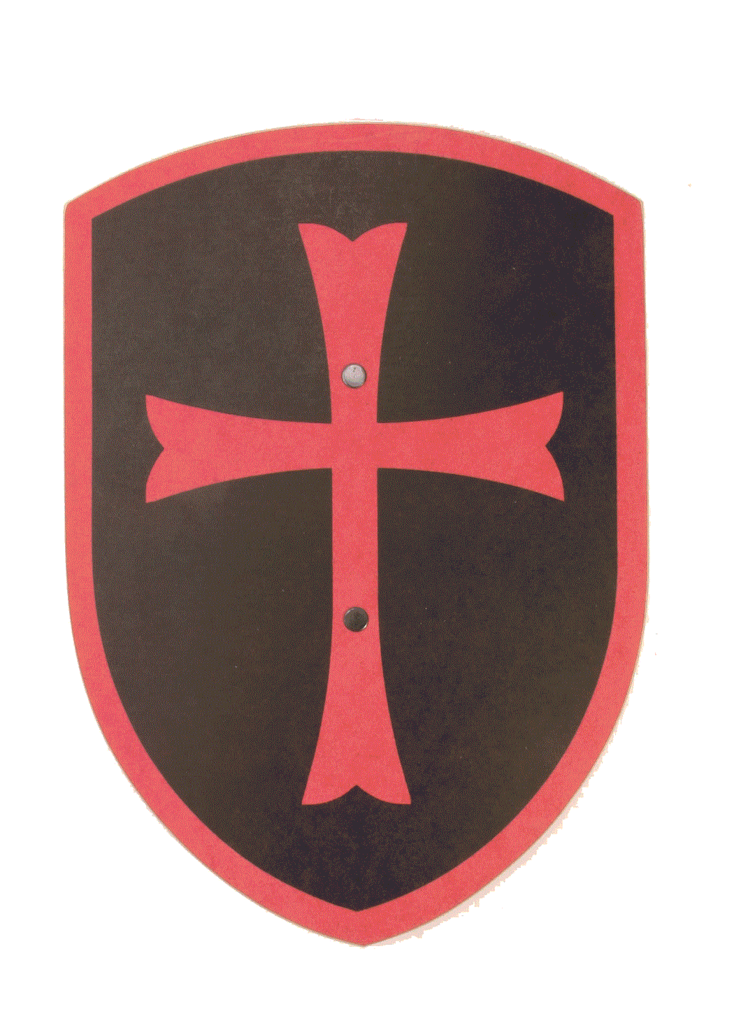 Shield Templar black-red, curved