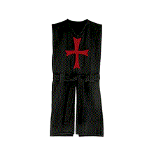 Load image into Gallery viewer, Templar Tunic, black with red cross
