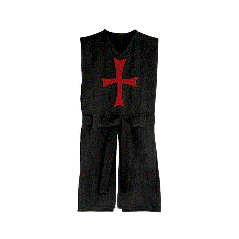 Templar Tunic, black with red cross