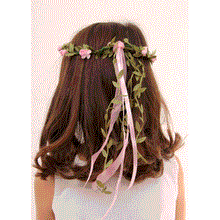 Load image into Gallery viewer, Hair wreath pink
