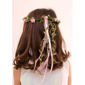 Hair wreath pink